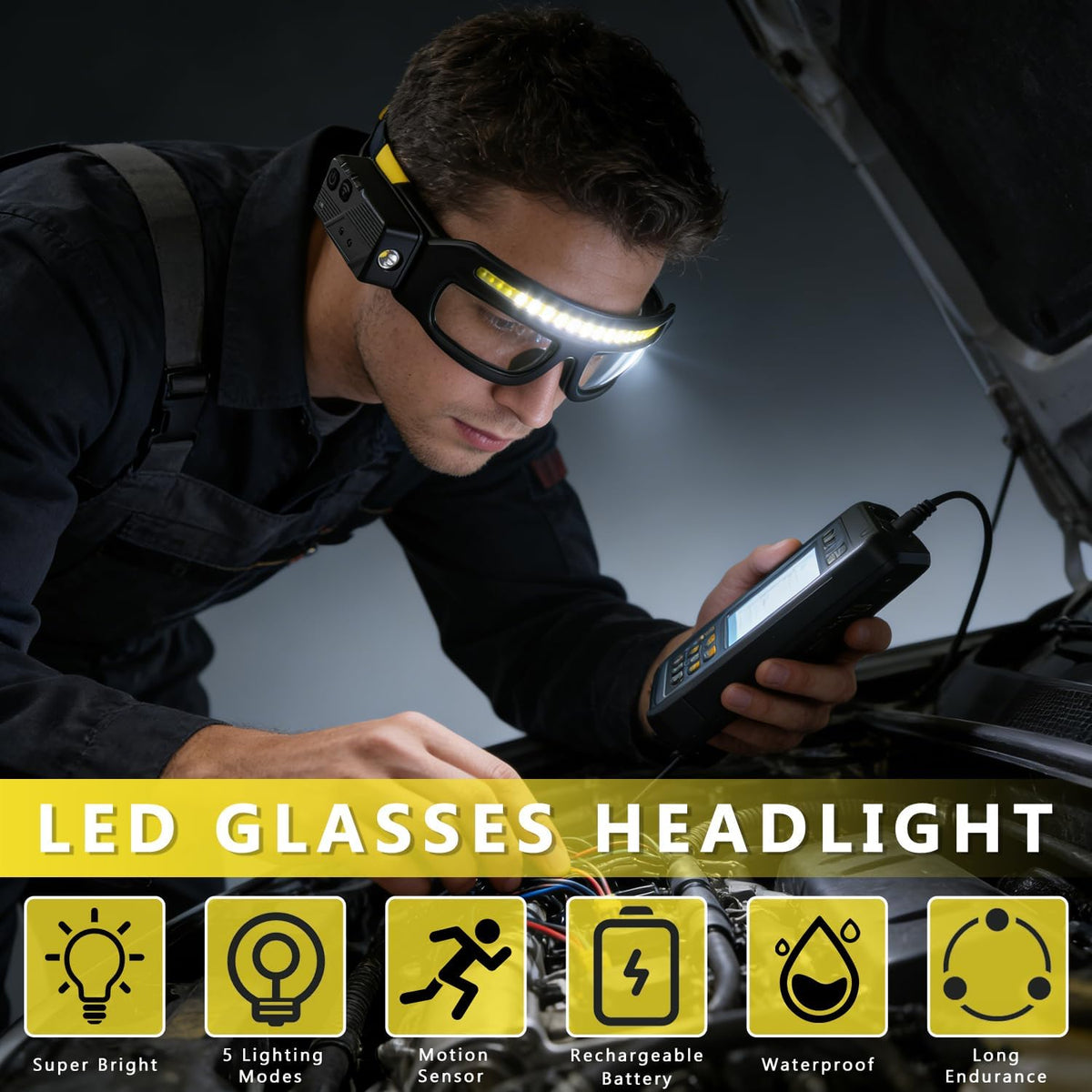 Empik Auto - Okulary robocze z oświetleniem LED